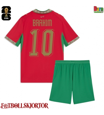 Marocko Brahim Diaz #10 Hemmakläder Barn VM 2026 Kortärmad (+ Korta byxor)